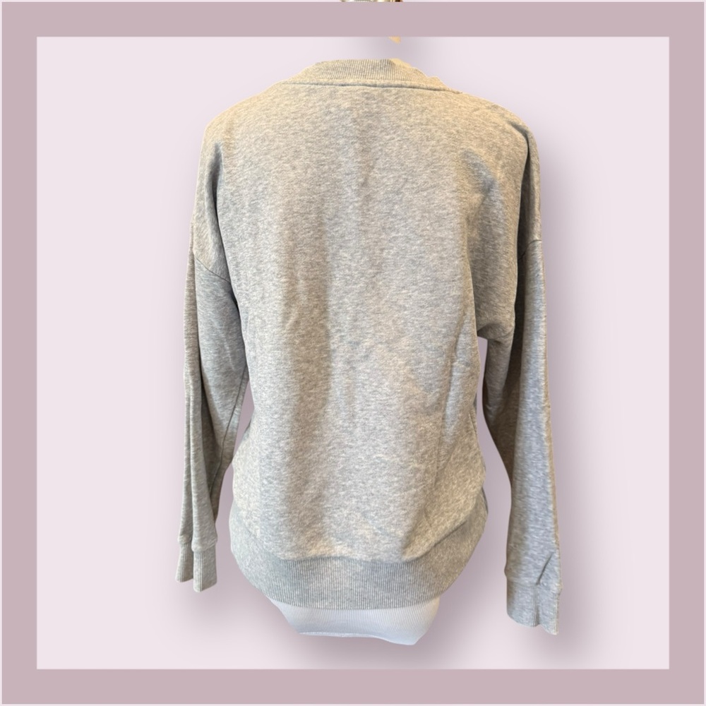 Varley Knoll Gray Melange Crewneck Sweatshirt - Picture 5 of 7